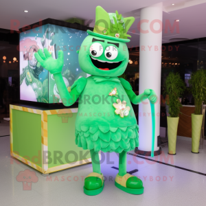 Grön bröllopstårta maskot...