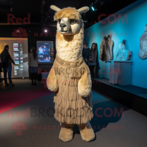 Tan Llama mascotte kostuum...