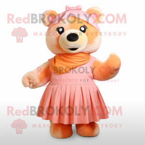 Peach Bear maskot kostume...