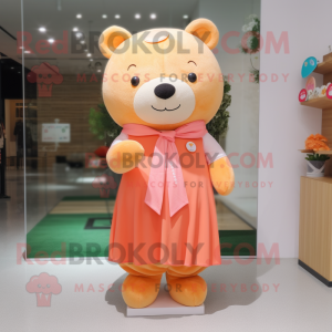 Peach Bear maskot kostume...