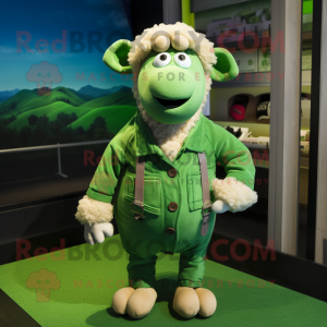 Green Merino Sheep mascotte...