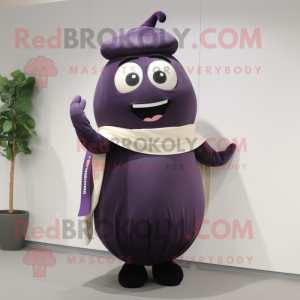  Aubergine mascotte kostuum...