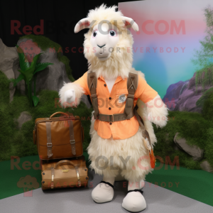 Peach Angora Goat mascotte...