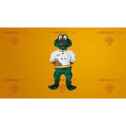 Schattige lachende groene kikker mascotte - Redbrokoly.com
