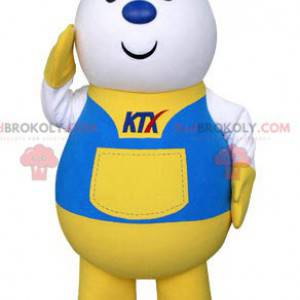 Courier delivery postman mascot dressed in uniform -