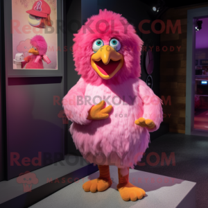 Maskottchen kostüm der Pink...