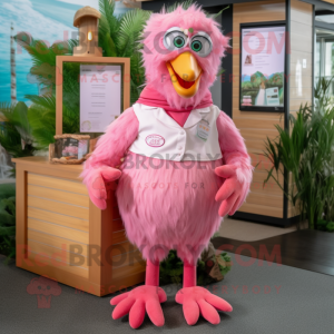 Pink Hens mascotte kostuum...