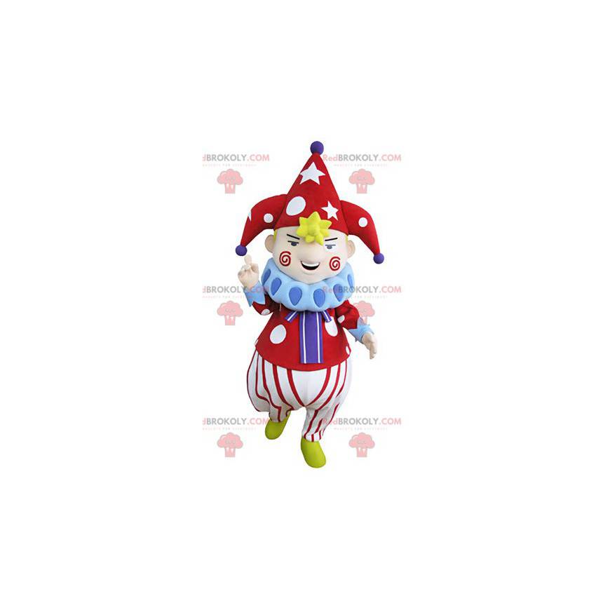 Toont de clownmascotte van het circuskarakter - Redbrokoly.com