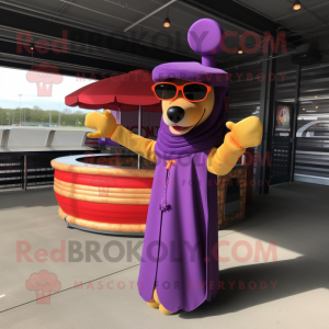 Purple Hot Dogs maskotdräkt...