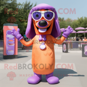 Purple Hot Dogs maskot...