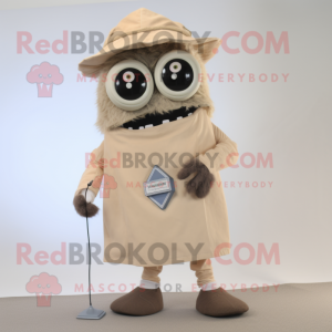 Beige Cyclops maskot...