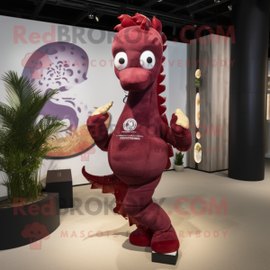 Maroon Seahorse mascotte...