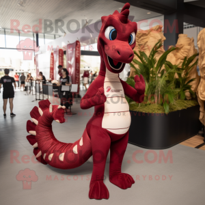 Maroon Seahorse mascotte...