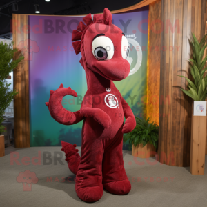 Maroon Seahorse mascotte...