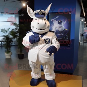 Navy Rhinoceros maskot...