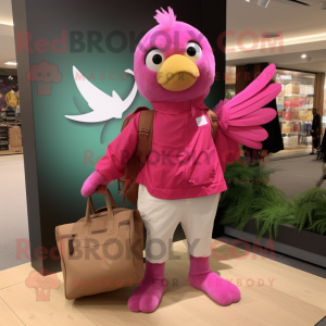 Magenta-Tauben Maskottchen...