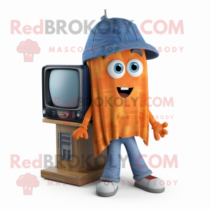 Orange TV maskot drakt...