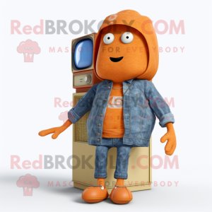 Orange TV maskot drakt...