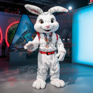 Hvid kanin maskot kostume...