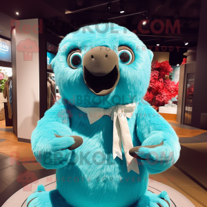 Cyan Giant Sloth mascotte...