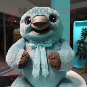 Cyan Giant Sloth mascotte...