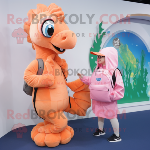 Peach Seahorse mascotte...