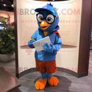 Orange Blue Jay mascotte...