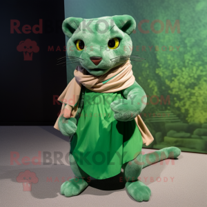 Groene Jaguarundi mascotte...