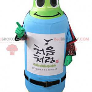 Groene flesmascotte in sportkleding - Redbrokoly.com