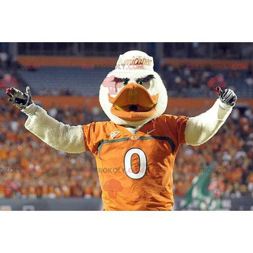Vit och orange anka maskot - Redbrokoly.com