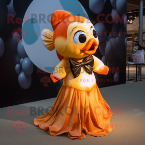 Guld Clown Fish maskot...