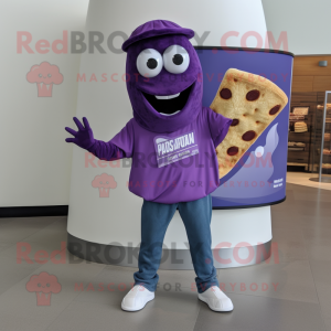 Purple Pizza Slice mascotte...