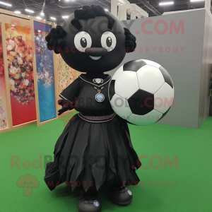 Black Soccer Ball mascotte...