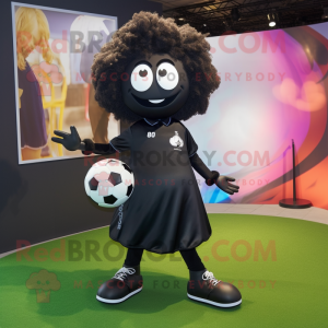 Black Soccer Ball maskot...