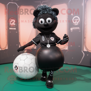 Black Soccer Ball maskot...