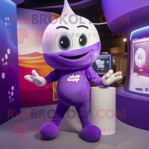 Purple Ray mascotte kostuum...