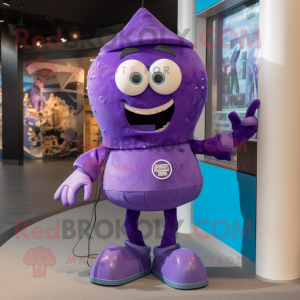 Purple Ray mascotte kostuum...