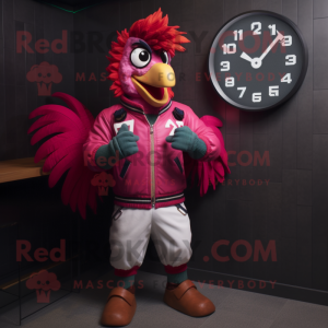 Magenta Rooster mascotte...