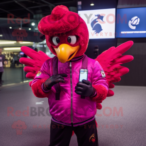 Magenta Rooster mascotte...