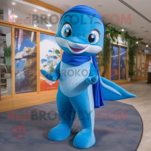 Blue Dolphin maskot kostym...