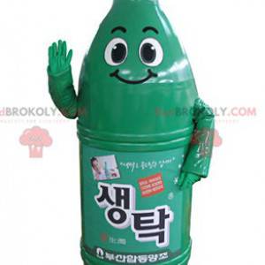 Mascotte de boisson. Mascotte de bouteille verte -