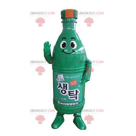 Mascotte de boisson. Mascotte de bouteille verte -