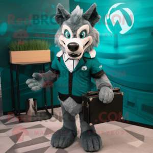 Teal Say Wolf maskot...