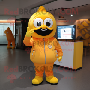 Gul Orange maskot kostume...