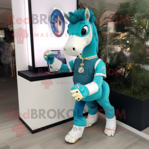 Cyan Horse maskot...