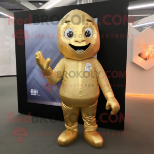 Gold Ice maskot kostume...