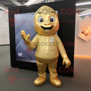 Gold Ice maskot kostym...