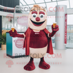 Maroon Champagne maskot...