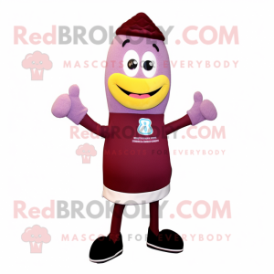 Maroon Champagne maskot...