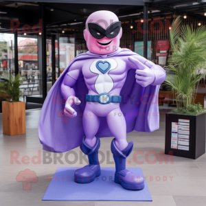 Lavendel superheld mascotte...